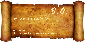 Bruck Olivér névjegykártya